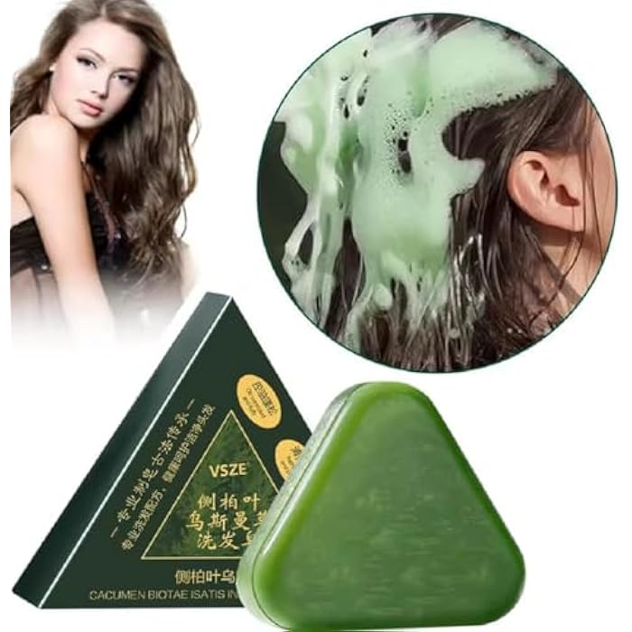 Osman Grass & Plataclados Shampoo Bar for Hair Growth and Natural Hair Loss Treatment, Strengthens Roots, Controls Oil, and Cleanses Scalp, 120g - Image 2